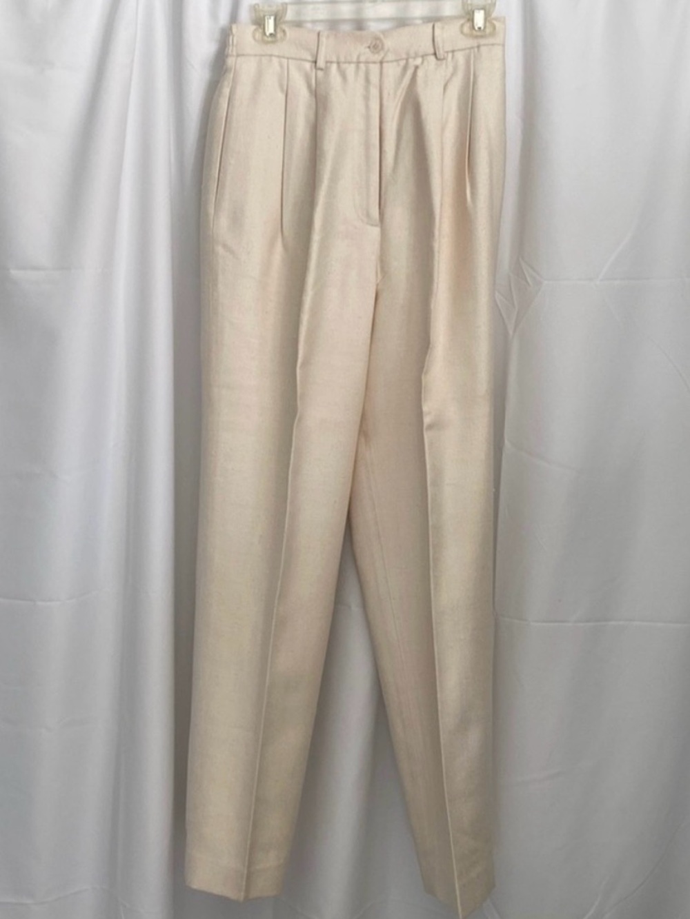 Doncaster Pleated Women's Trousers in Light Cream